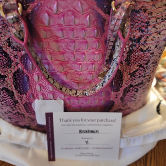 Brahmin Duxbury pink cobra and matching wallet - Picture 6 of 10